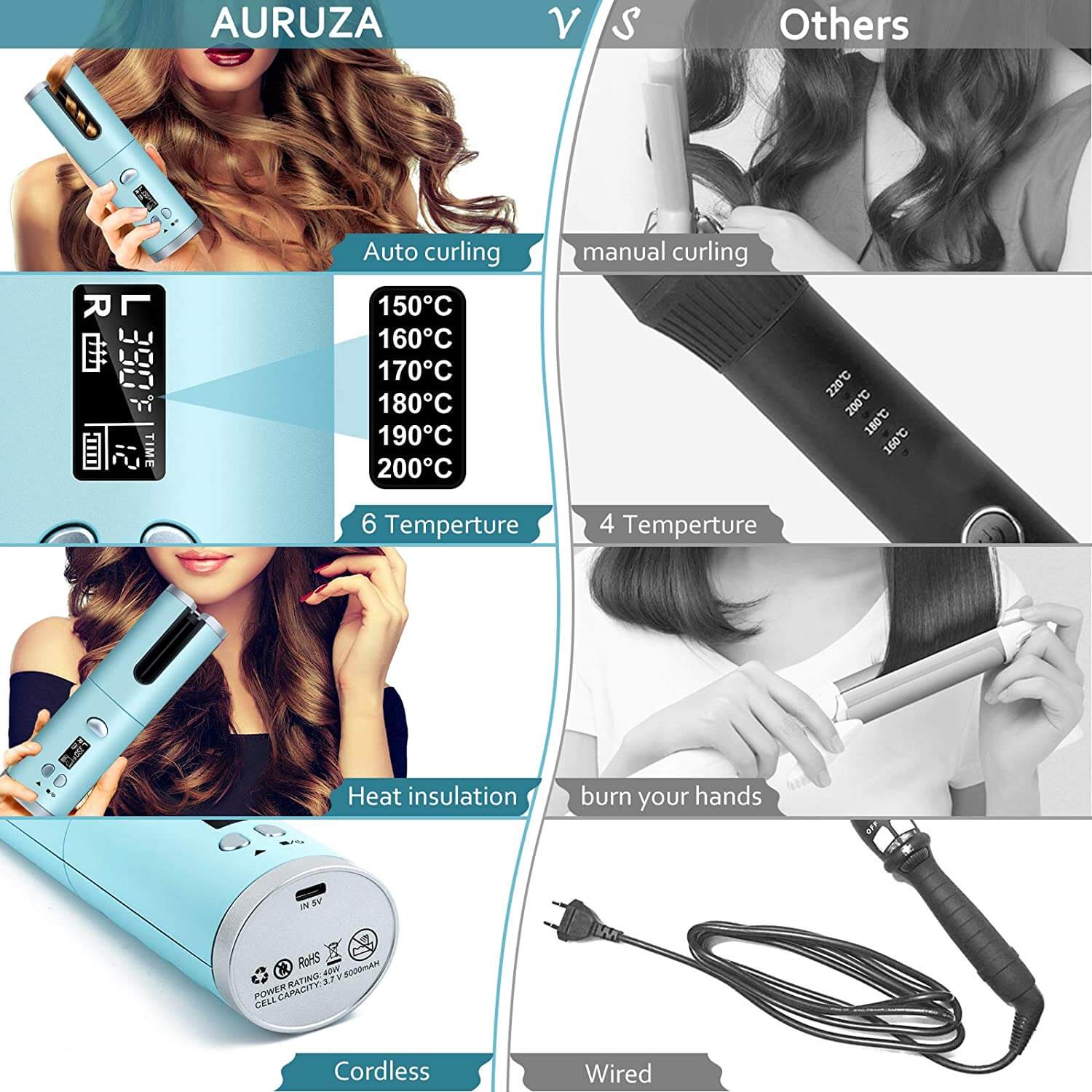 Hair Curler Cordless Automatic - Image 6