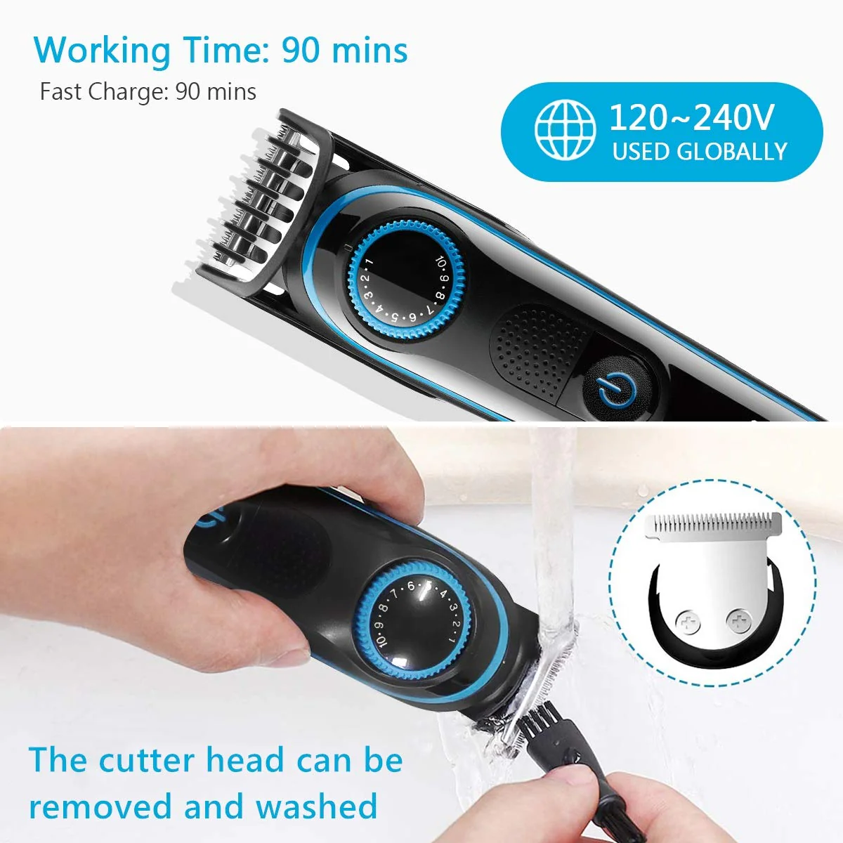 Hair Trimmer Shaver Clippers Cordless - Image 5
