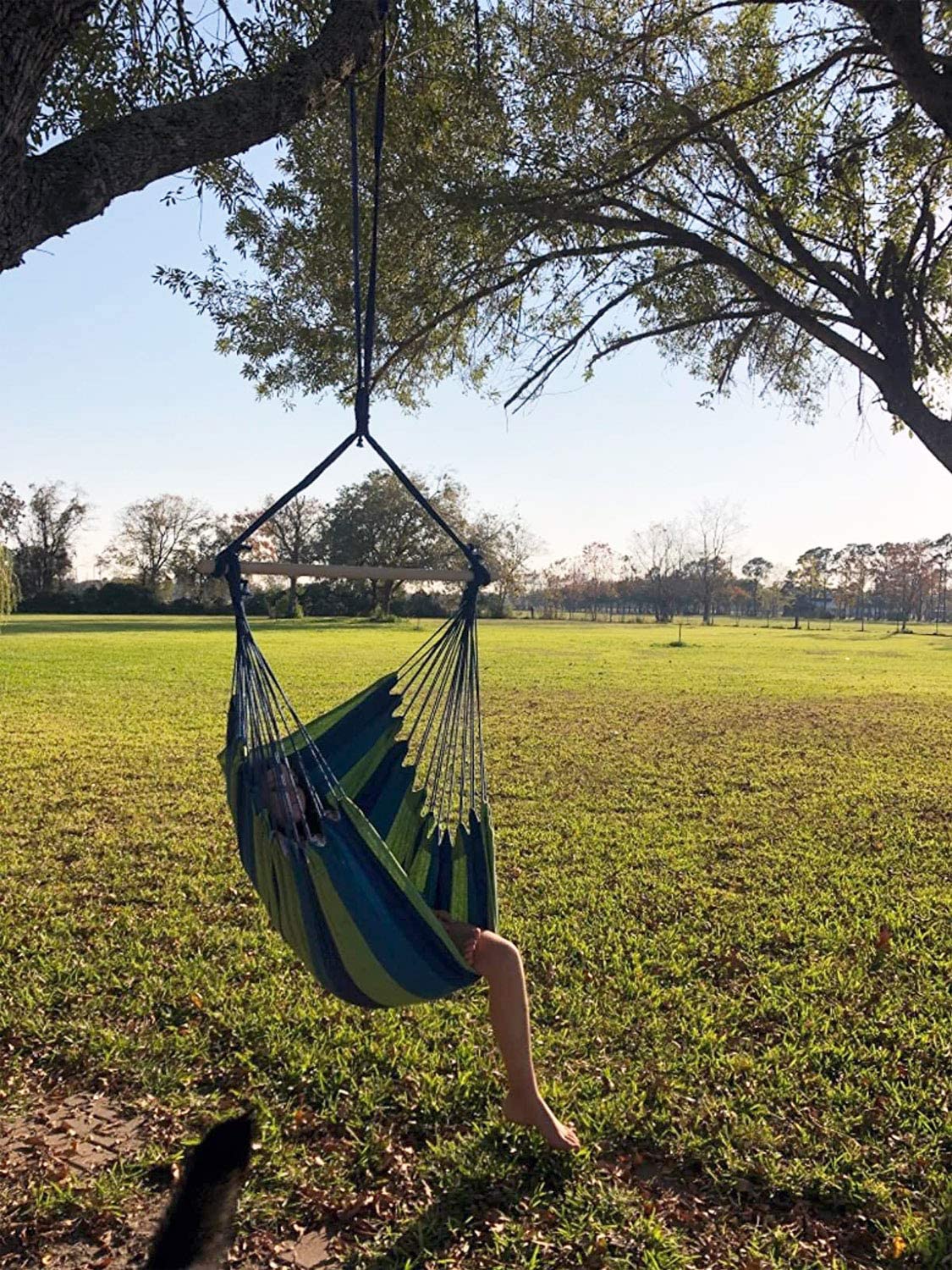 Hammock Chair Hanging Rope Hammock Swing Chair - Image 5