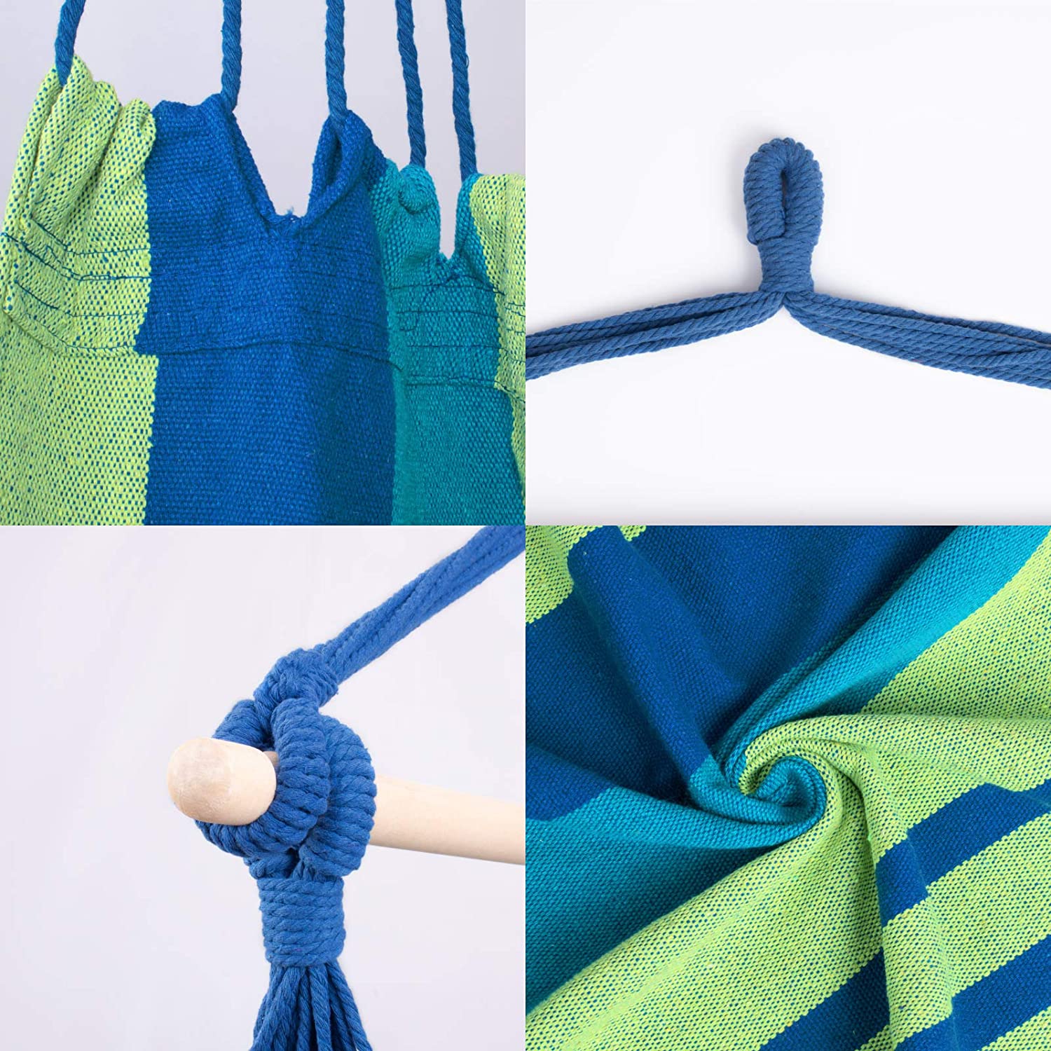 Hammock Chair Hanging Rope Hammock Swing Chair - Image 7