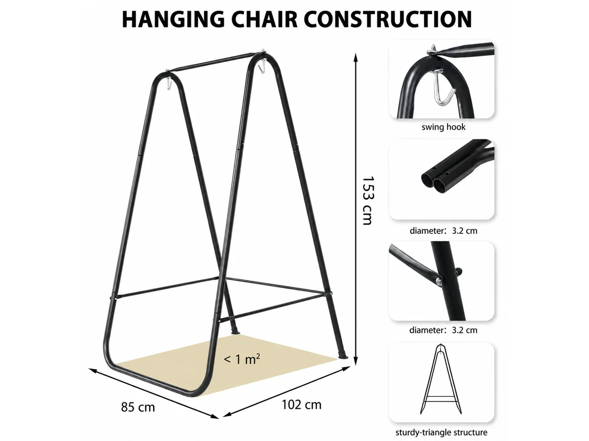 Hammock Chair Stand with Hanging Chair - Image 2