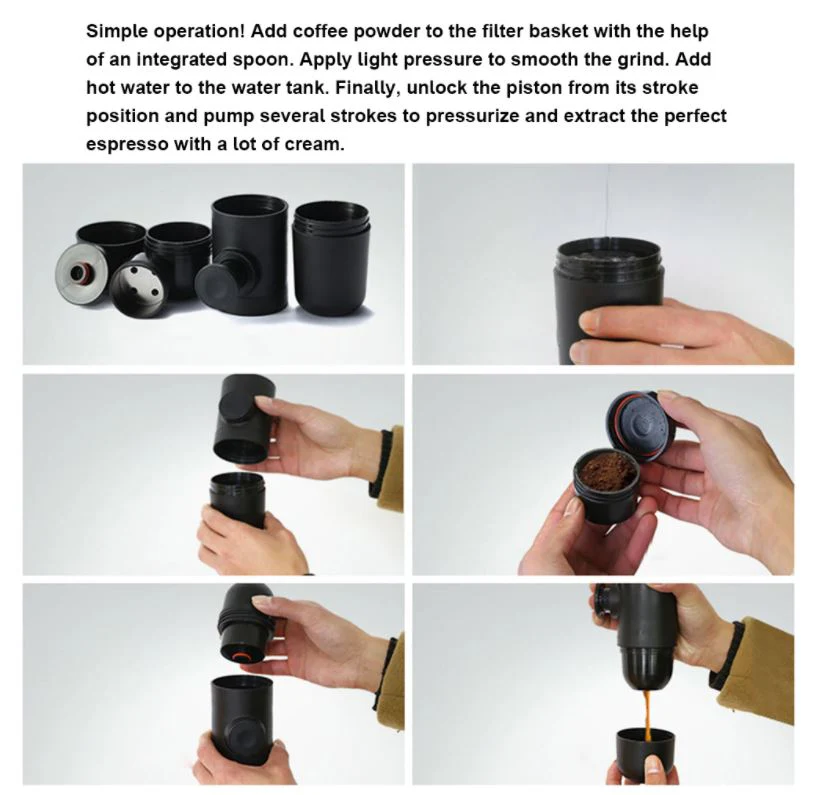 Portable Hand-Pressed Espresso Coffee Machine Coffee Maker - Image 6