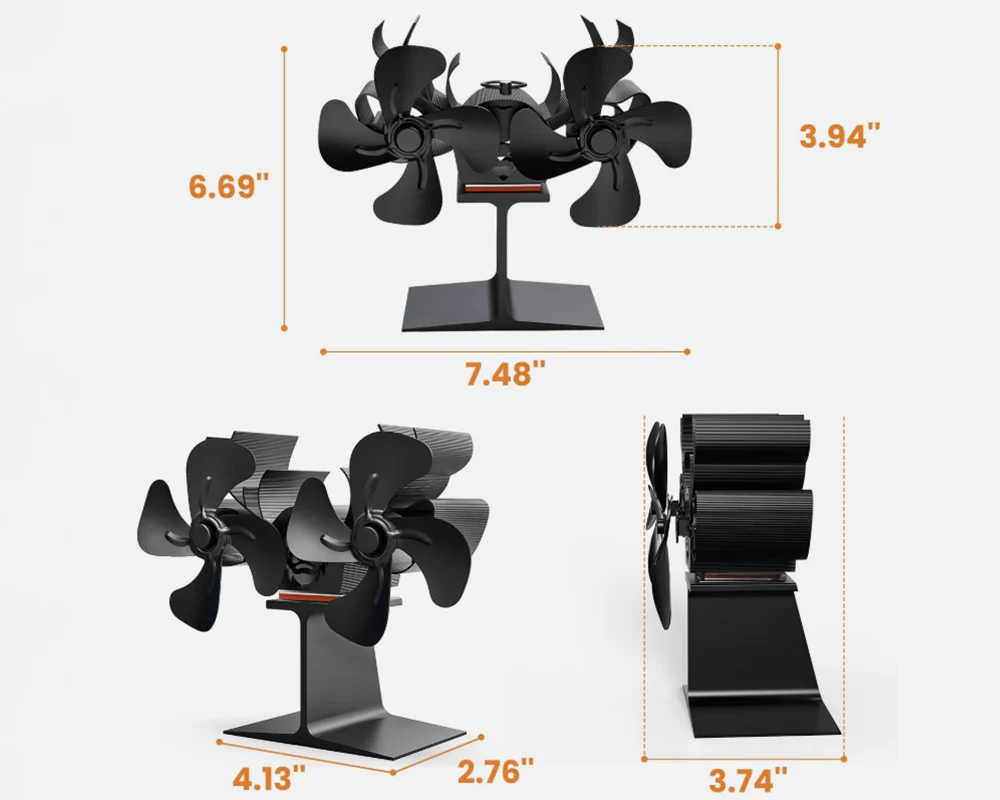Stove Fan Heat Powered Stove Fan - Image 5