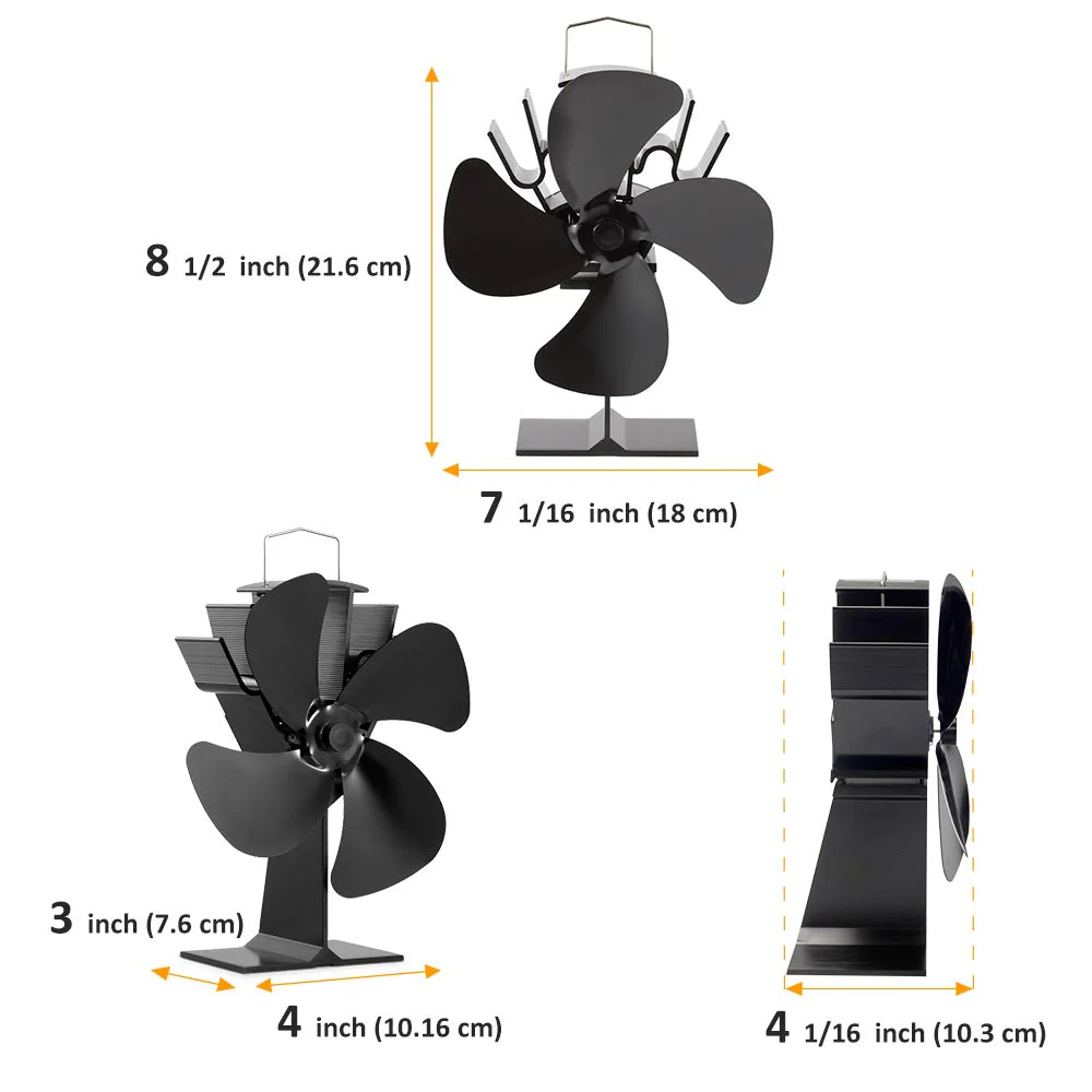 Stove Fan Heat Powered Stove Fan - Image 3