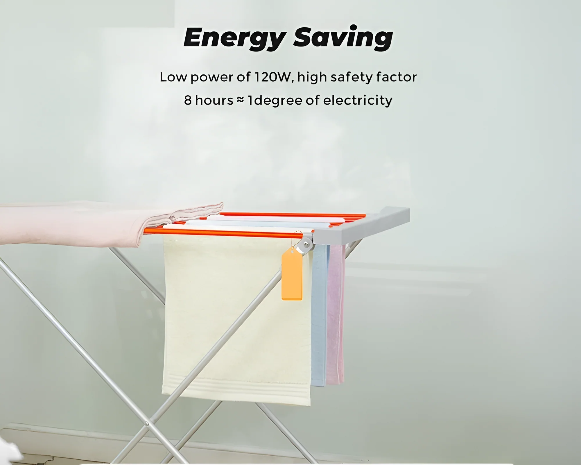 Heated Towel Rail Clothes Airer Stand Electric clothes drying rack - Image 7