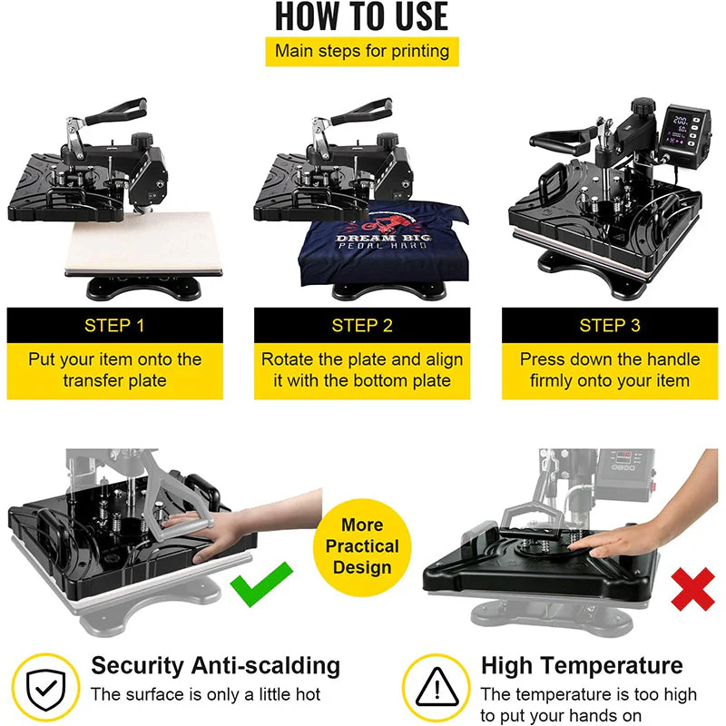 Digital Heat Press Machine Transfer T-Shirt Printer - Image 6