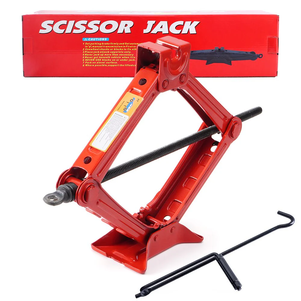 Scissor Jack 2 Ton Heavy Duty Steel Car Jack with Ratchet Handle - Image 6