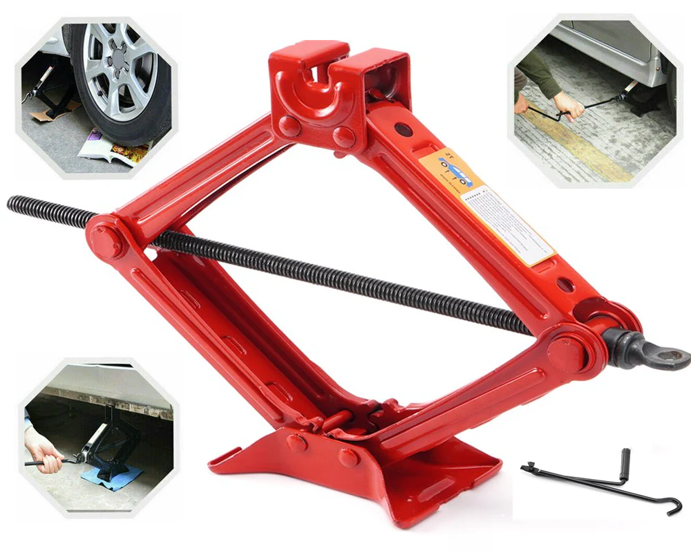 Scissor Jack 2 Ton Heavy Duty Steel Car Jack with Ratchet Handle - Image 7