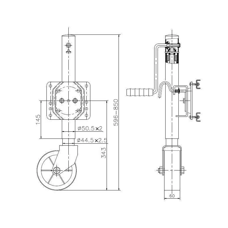 Heavy Duty Jockey Wheel 1200 Lbs - Image 6