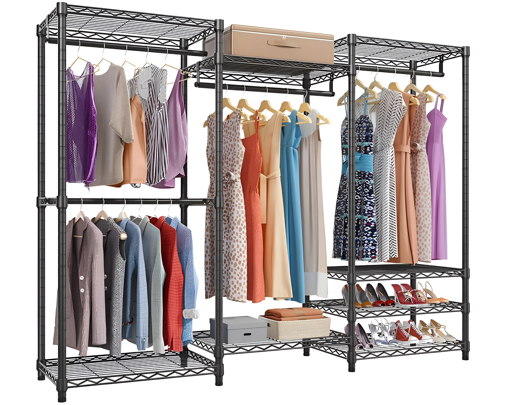 Portable Clothes Rack Wardrobe Organizer - Image 2
