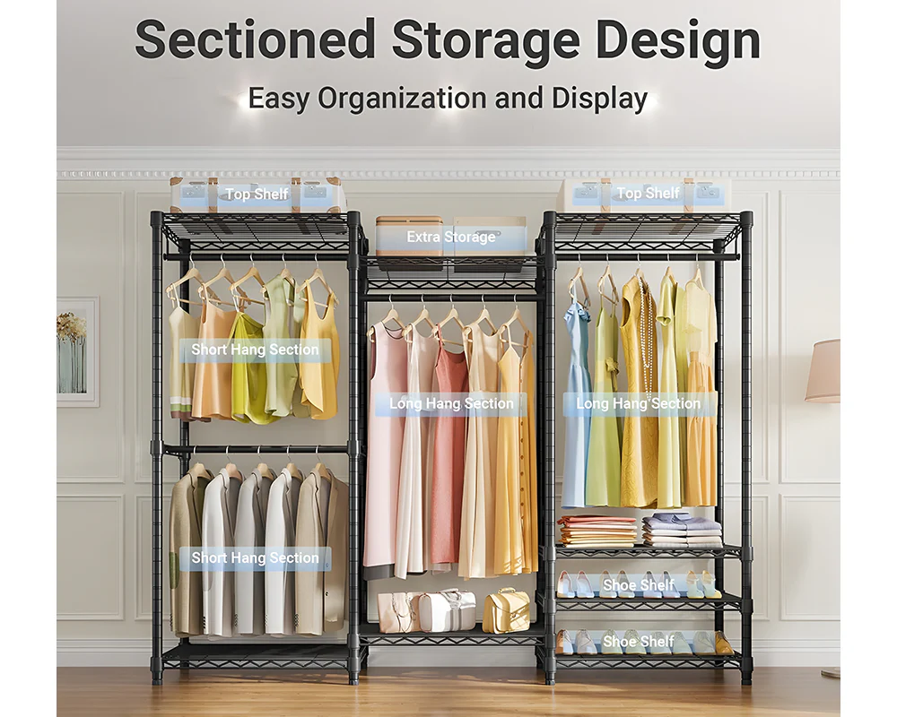 Portable Clothes Rack Wardrobe Organizer - Image 8