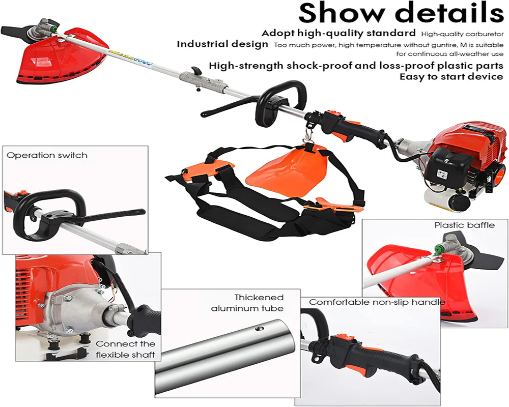 Petrol Garden Multi Tool 5 in 1 Grass Trimming and Cutting Set - Image 12