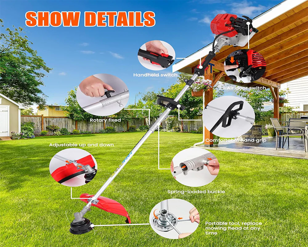 Petrol Garden Multi Tool 5 in 1 Grass Trimming and Cutting Set - Image 8
