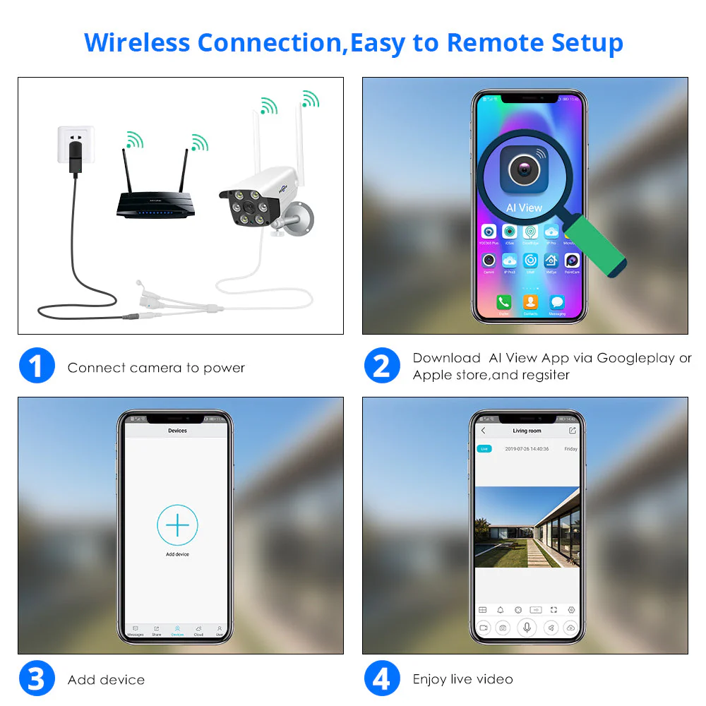 Wireless Security Camera 1080P – Waterproof WiFi IP Camera with Night Vision - Image 6