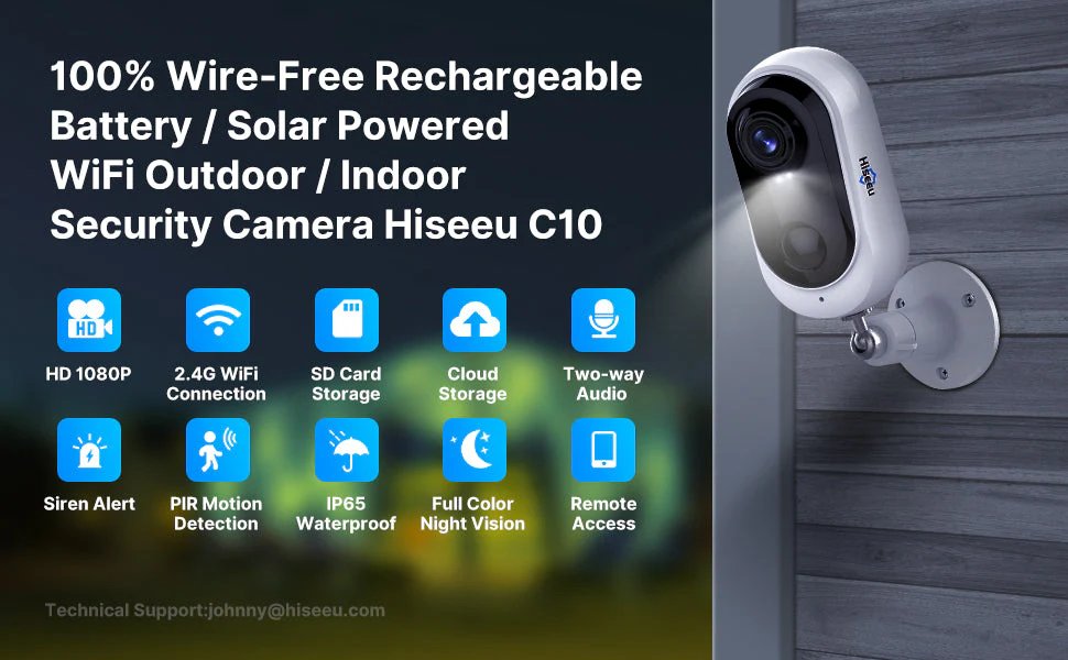 Spotlight WiFi Wireless Security Camera 1080P - Image 2
