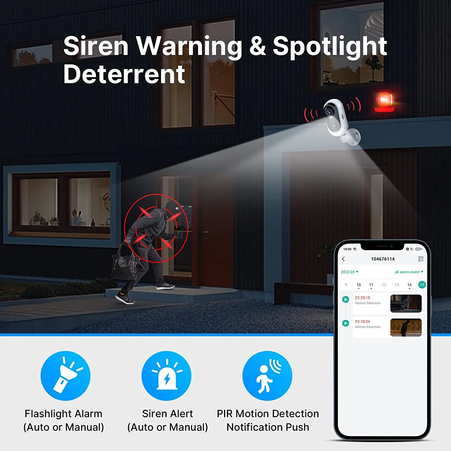 WiFi Security Camera 1080P Home Security Surveillance Outdoor Waterproof + 32Gb Sd card - Image 5