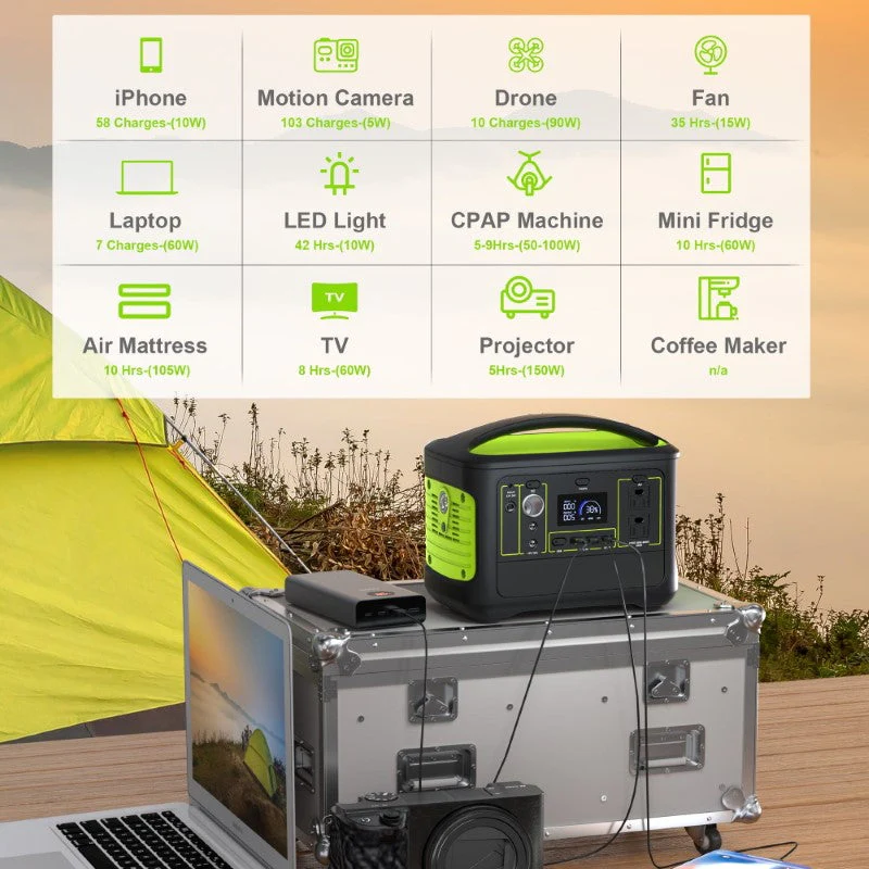 568Wh Solar Generator Portable Power Supply Power Station - Image 3
