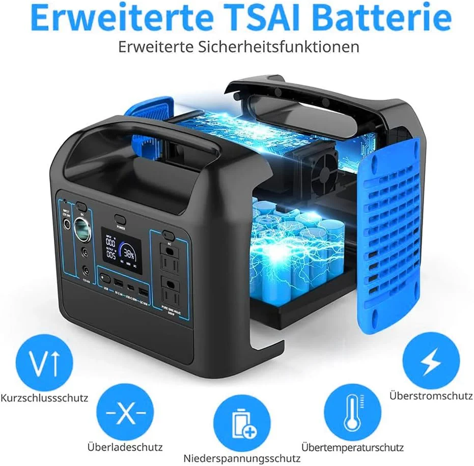 Portable Outdoor Power Station 500W – Solar & Mains Rechargeable - Image 11