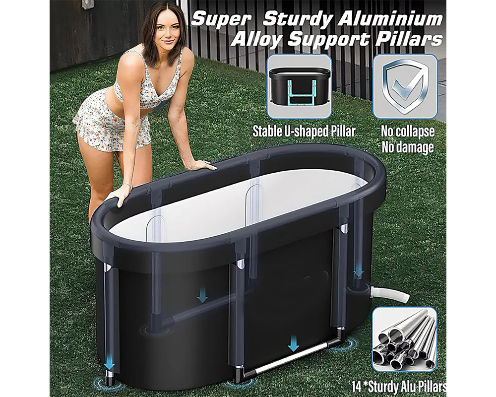 Portable Ice Bath Tub With Lid - Image 3