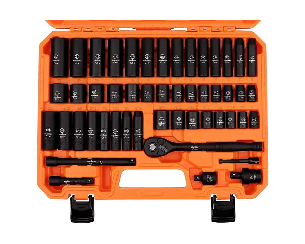 HORUSDY 3/8inch Drive Impact Socket Set 50Piece - Image 2