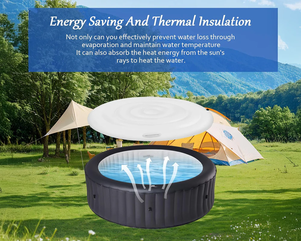 Inflatable Hot Tub Cover with Handle - Image 7