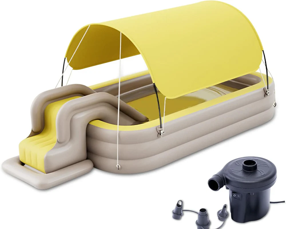 Family Pool with Canopy + Water Slide - Image 2