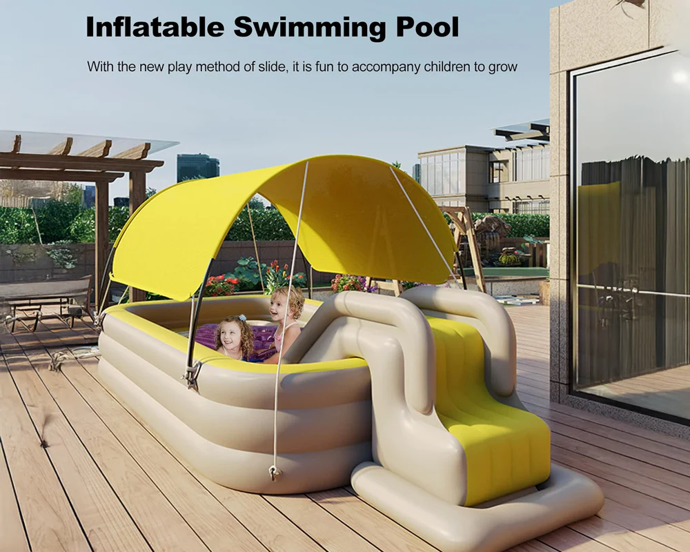 Family Pool with Canopy + Water Slide - Image 5