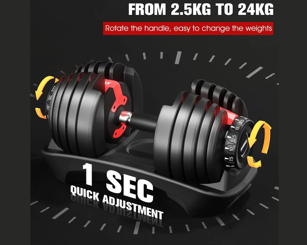 Adjustable dumbbells 24KG - Image 3