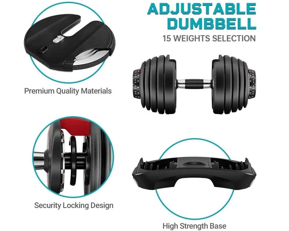 Adjustable dumbbells 24KG - Image 4
