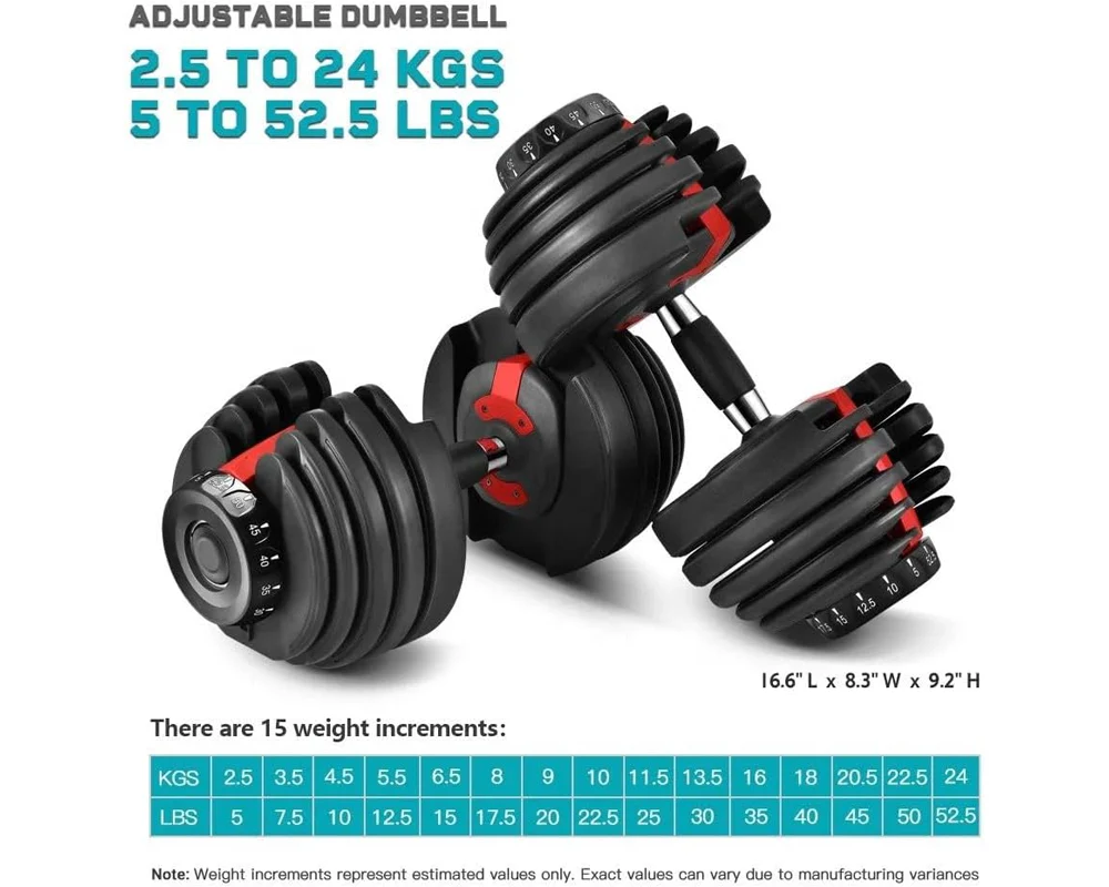 Adjustable dumbbells 24KG - Image 6
