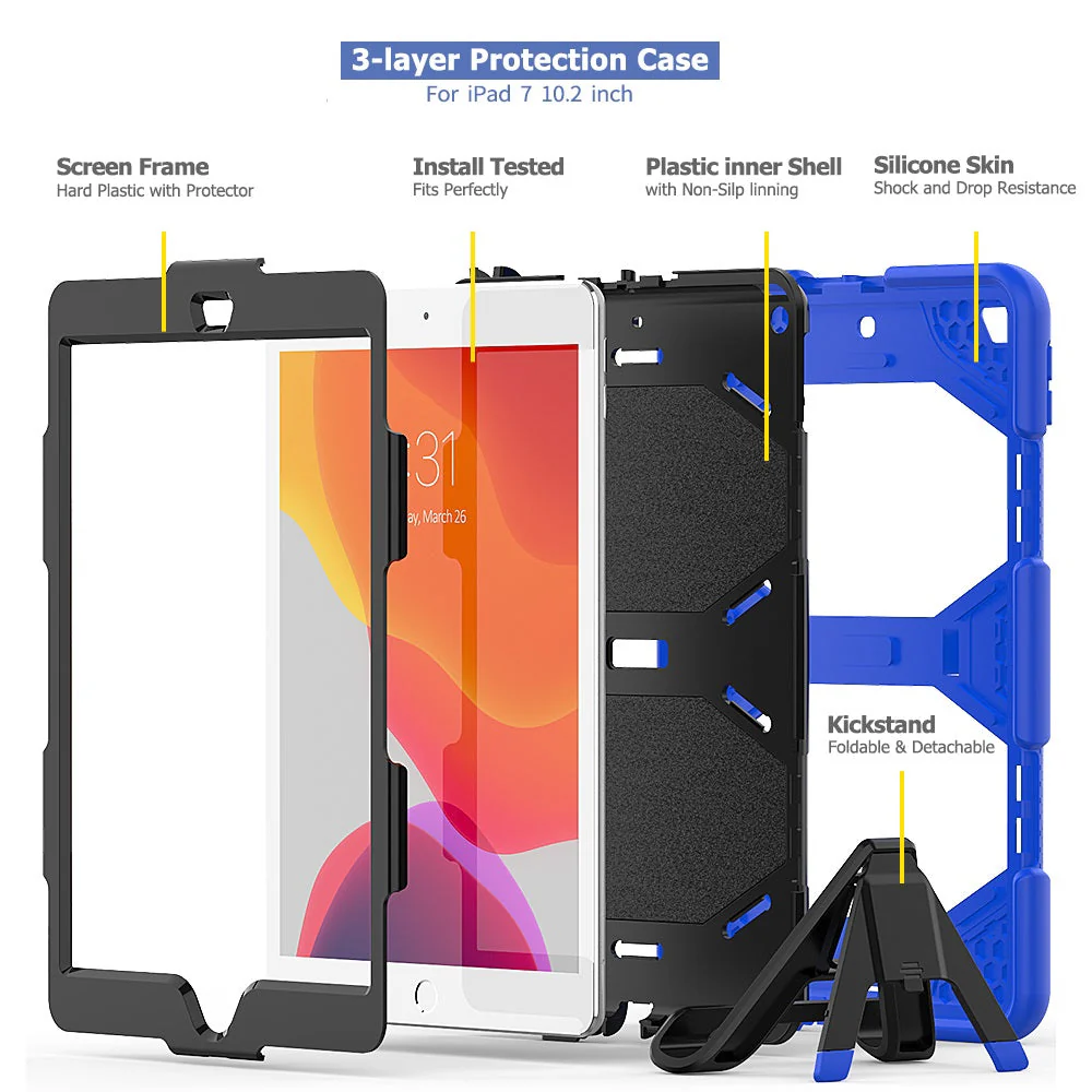 iPad 10.2 Case Rugged Shockproof Case - Image 5