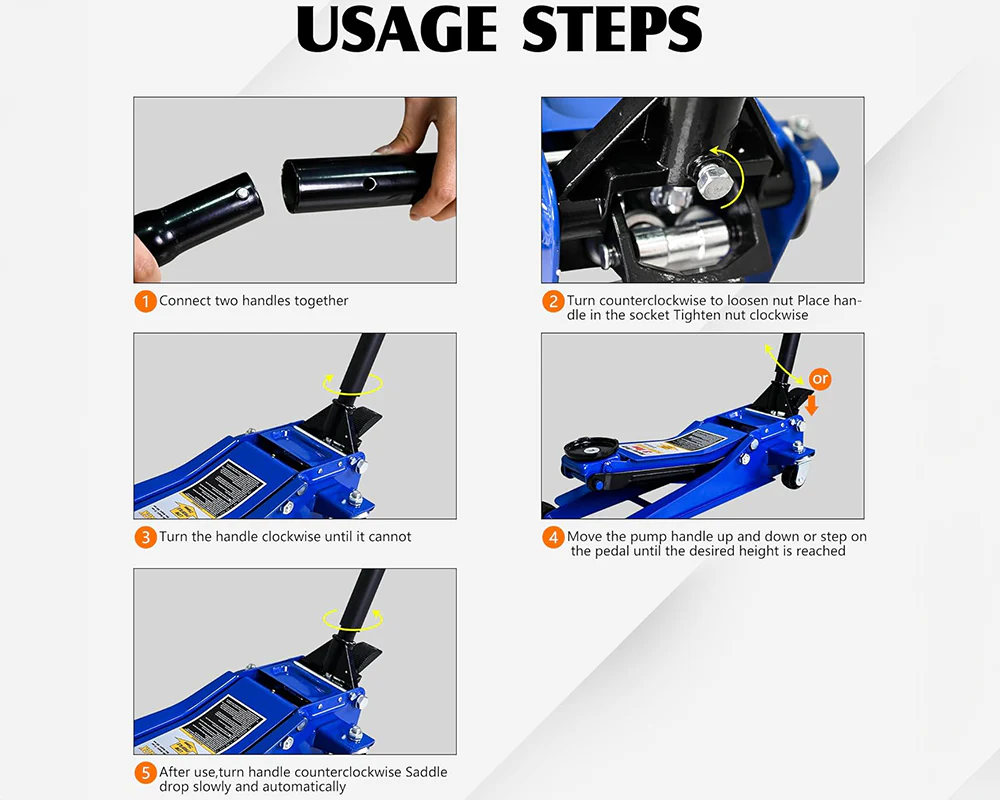 Hydraulic Jack 3T Heavy Duty Low Profile Trolley Jack for SUV 4WD - Image 8