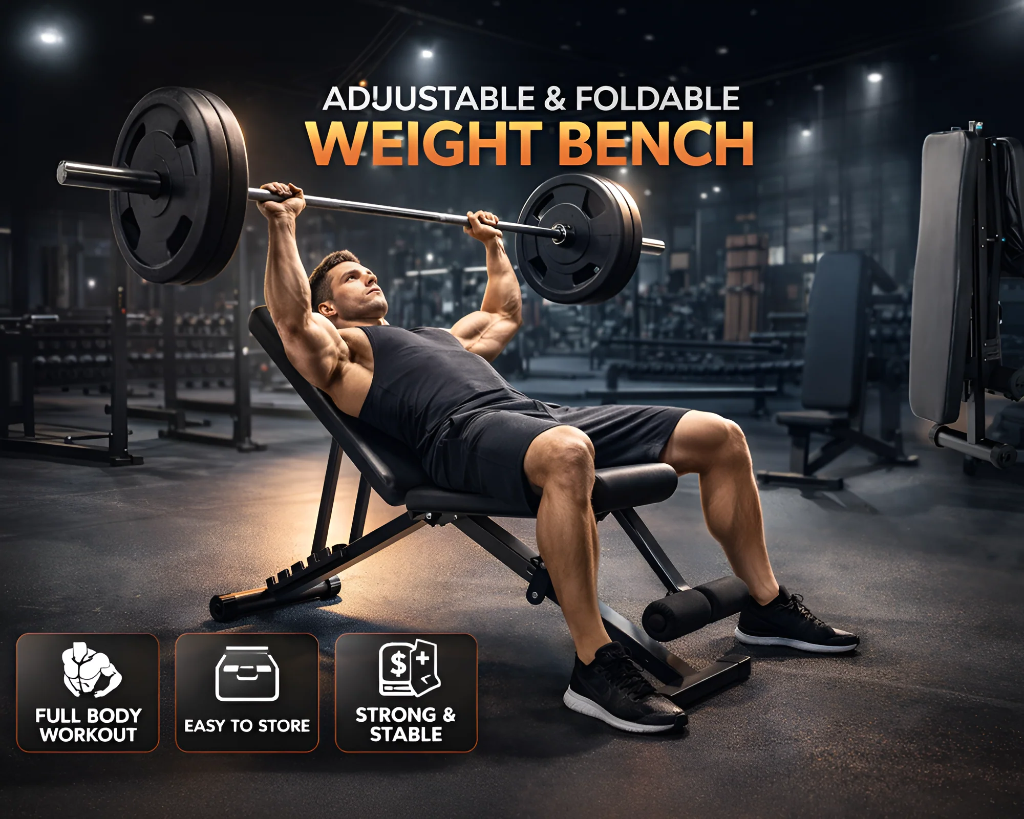Weight Bench Adjustable Utility Weight Bench Workout Bench - Image 18