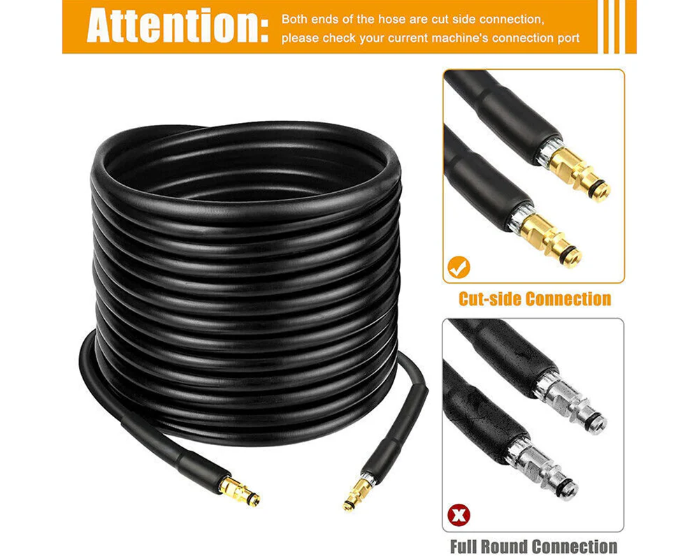15M Water Blaster High Pressure Washer Extension Hose Pipe for Karcher - Image 3