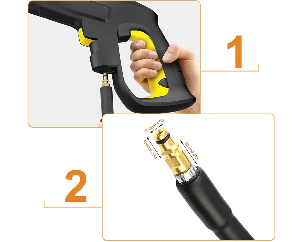 15M Water Blaster High Pressure Washer Extension Hose Pipe for Karcher - Image 6