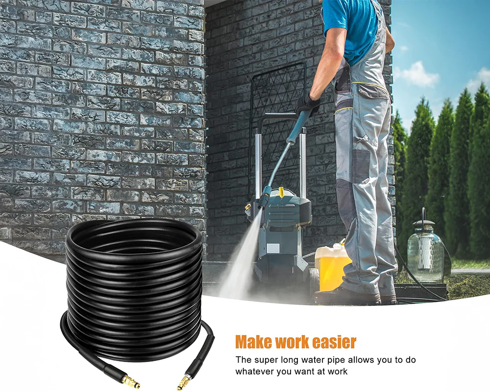15M Water Blaster High Pressure Washer Extension Hose Pipe for Karcher - Image 8