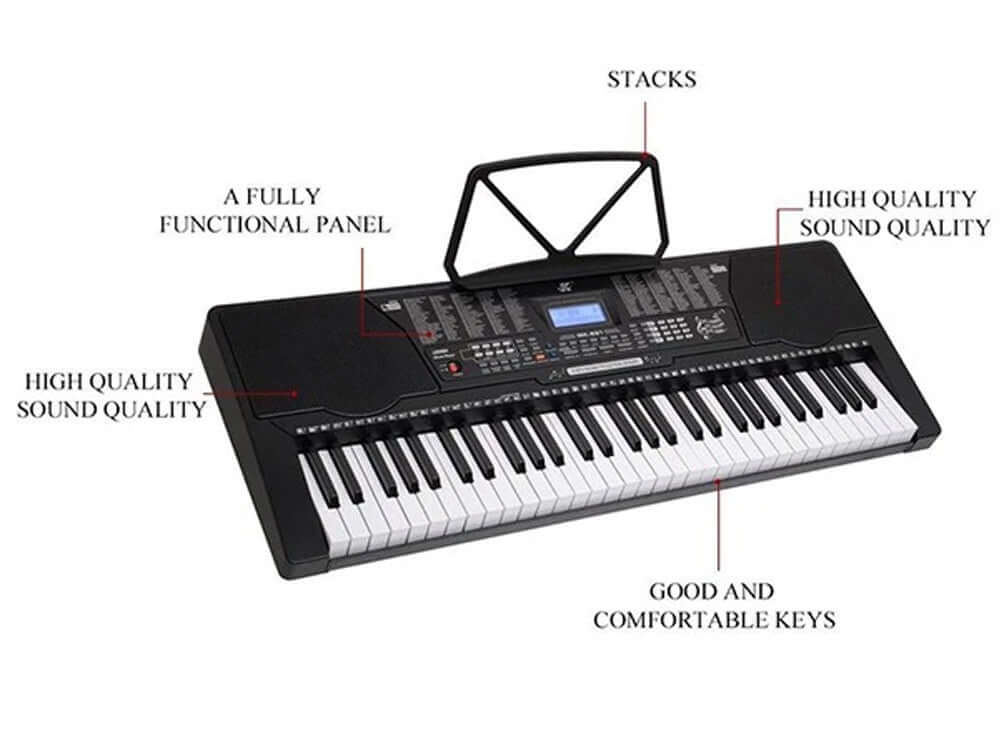 Electric Keyboard Piano 61-Key LCD Display With USB - Image 5