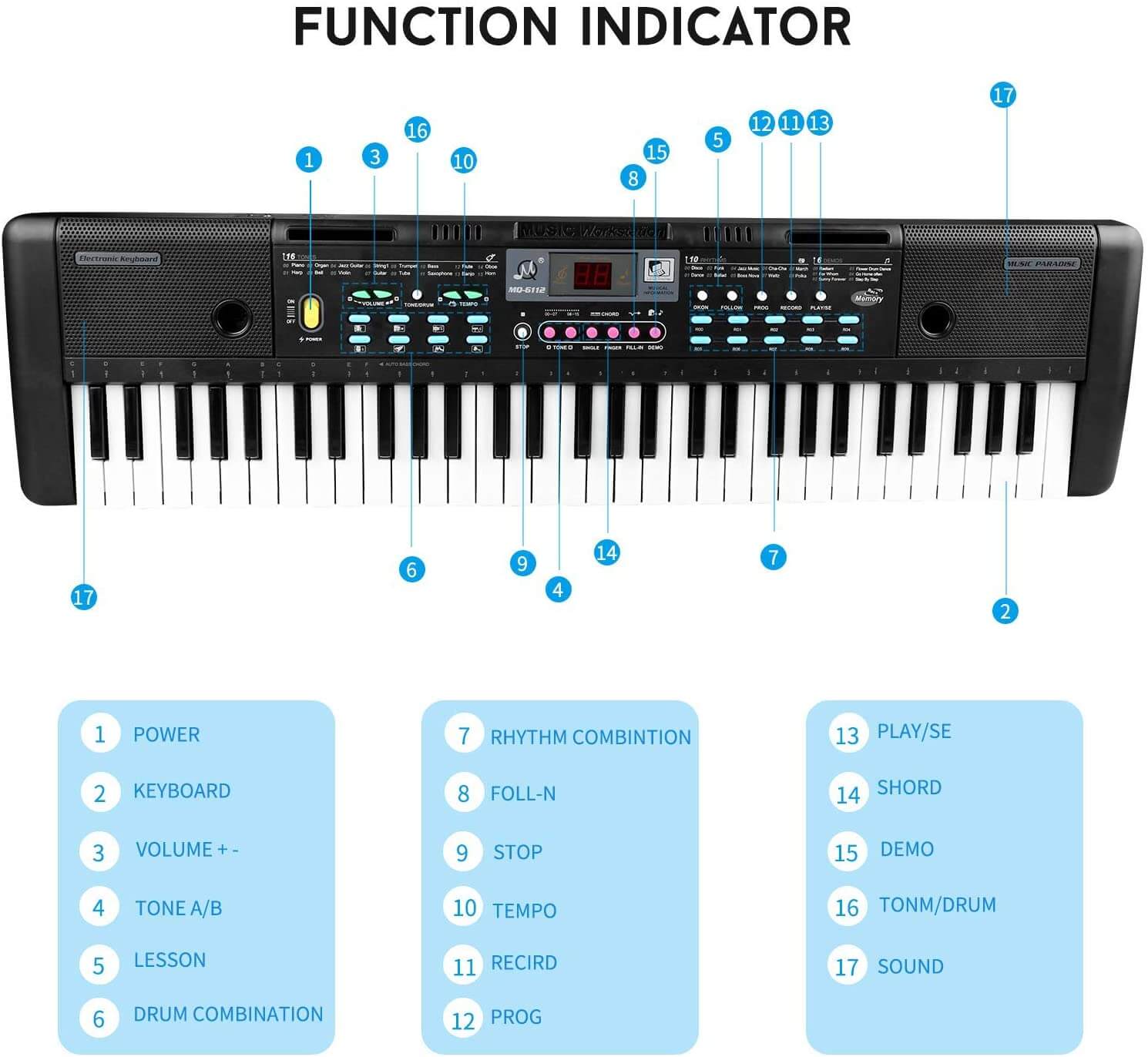 Electric Keyboard Piano 61 Keys - Image 9