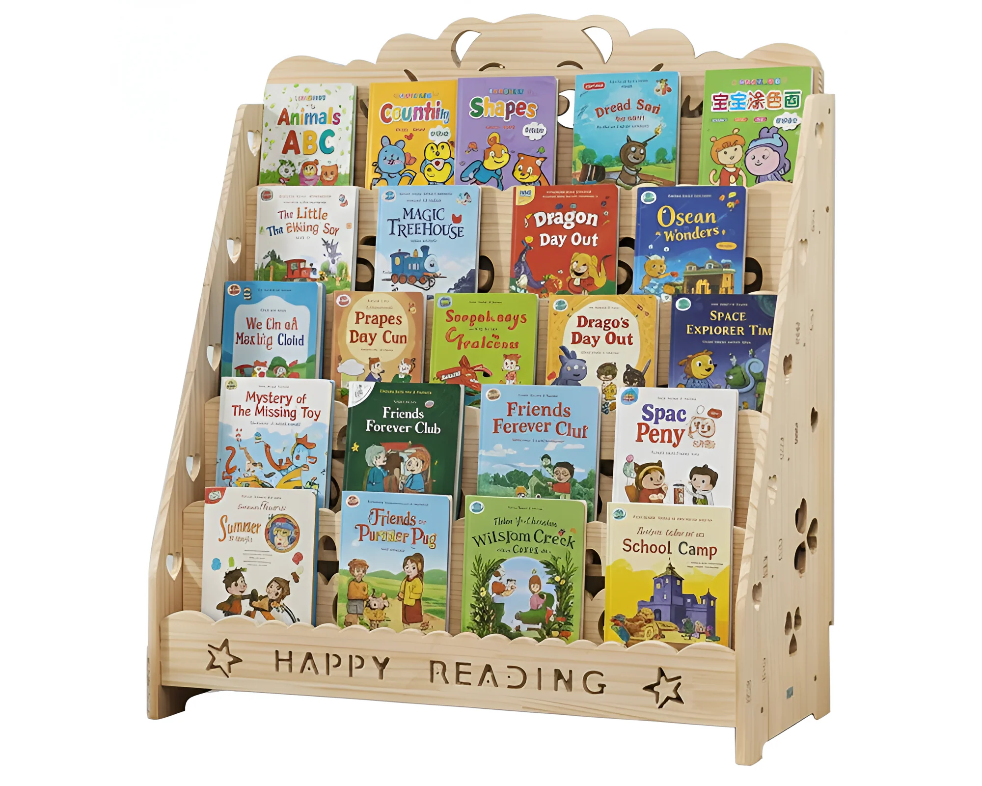 Kids Bookshelf Book Rack Stand Bookcase - Image 8