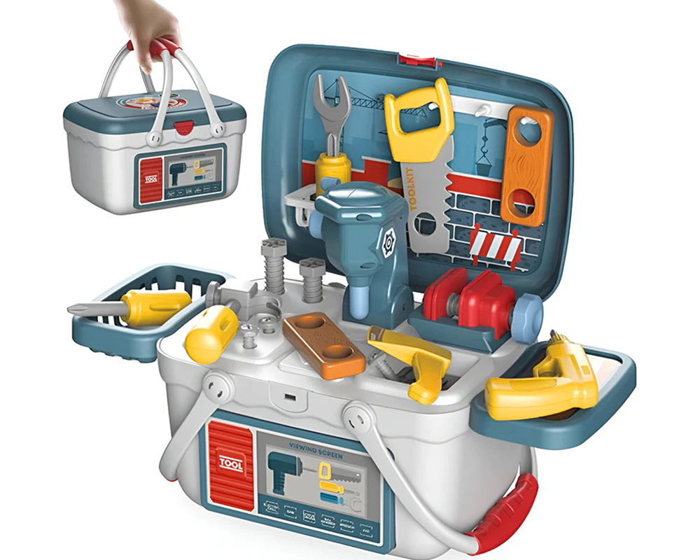 Carpenter Toy Tool Set 26pcs Carpenter Toy Tool Set with Mini Workbench for Kids - Image 7