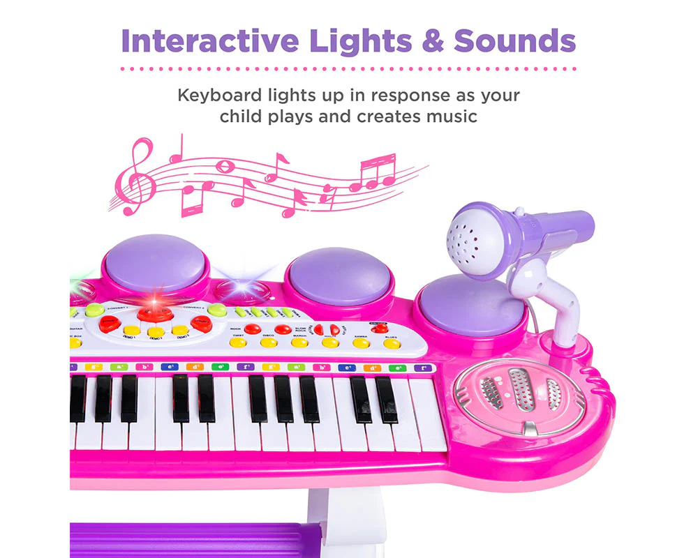 Kids Electronic Piano Pink - Image 2