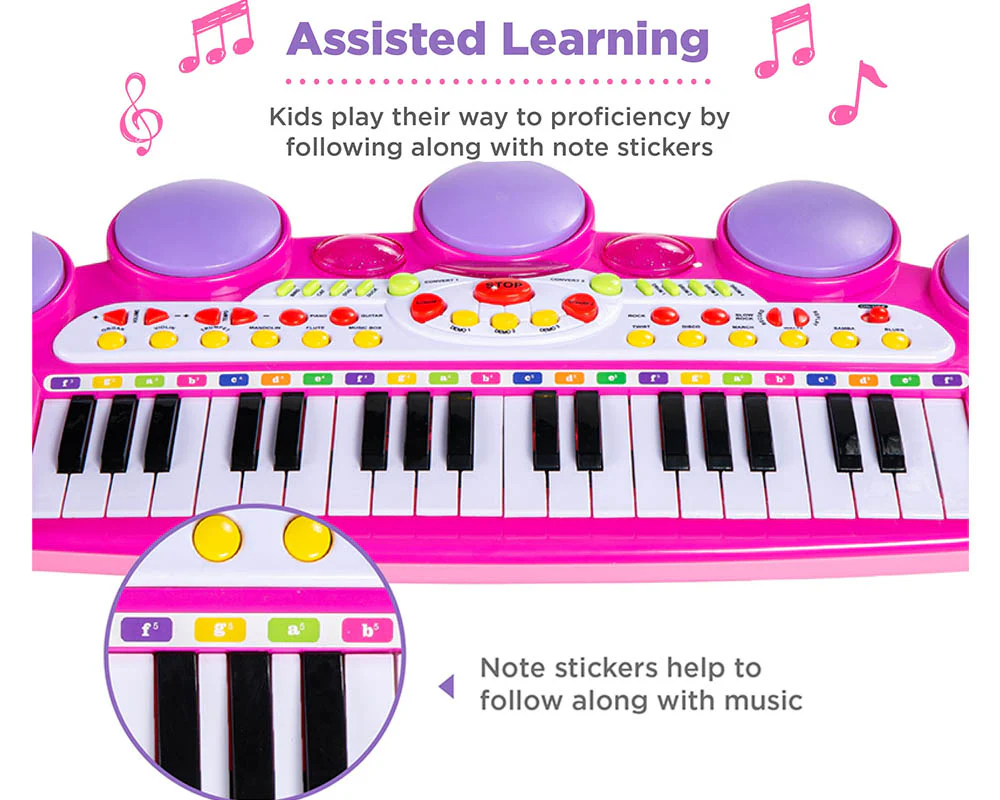 Kids Electronic Piano Pink - Image 4