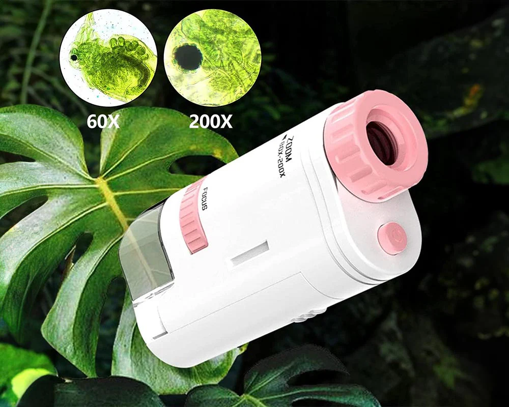Kids Portable Microscope – 60X–200X Zoom Kids Portable Microscope with LED Light - Image 5