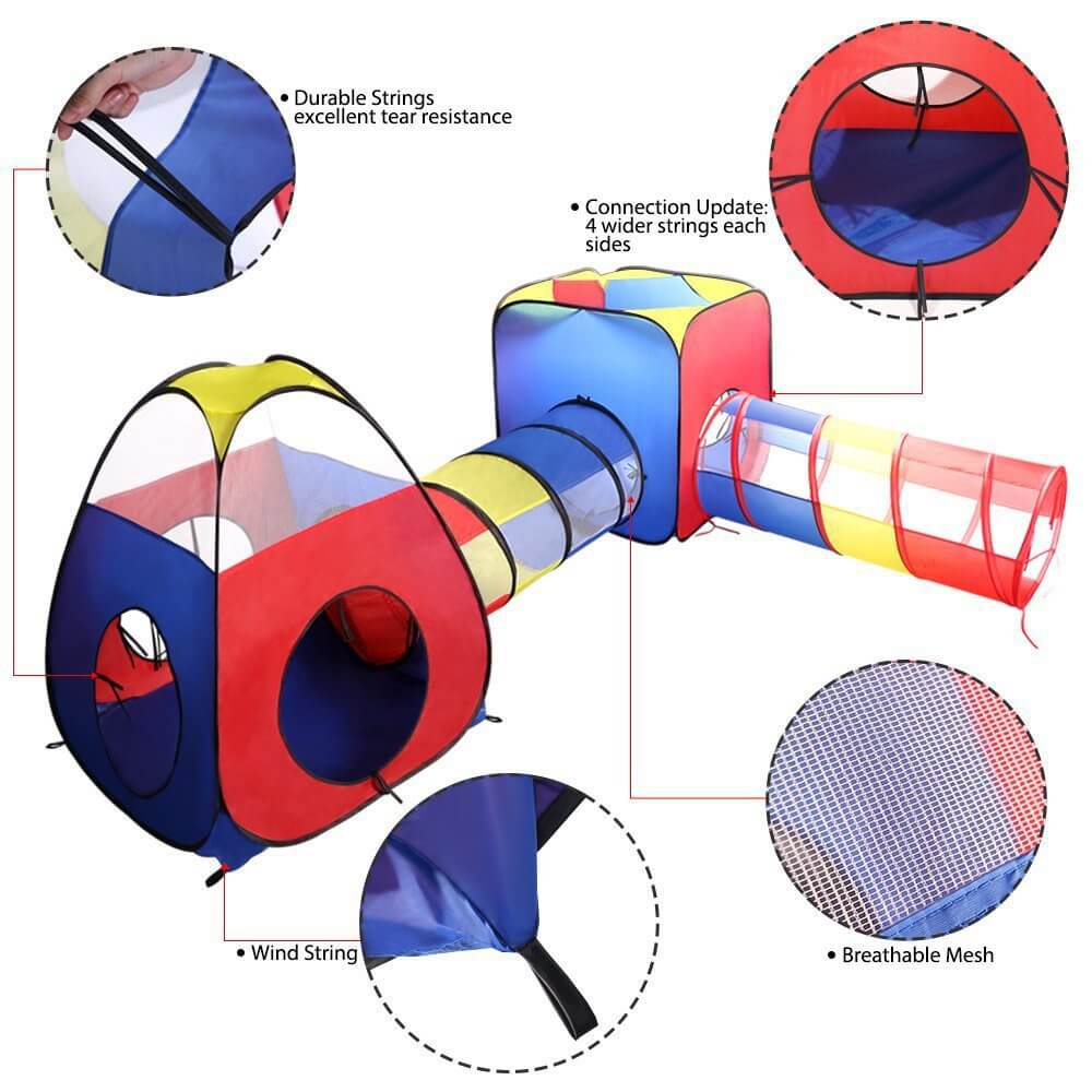 Folding Kids Tent Tipi Crawling Tunnel Babies Play Tent - Image 5