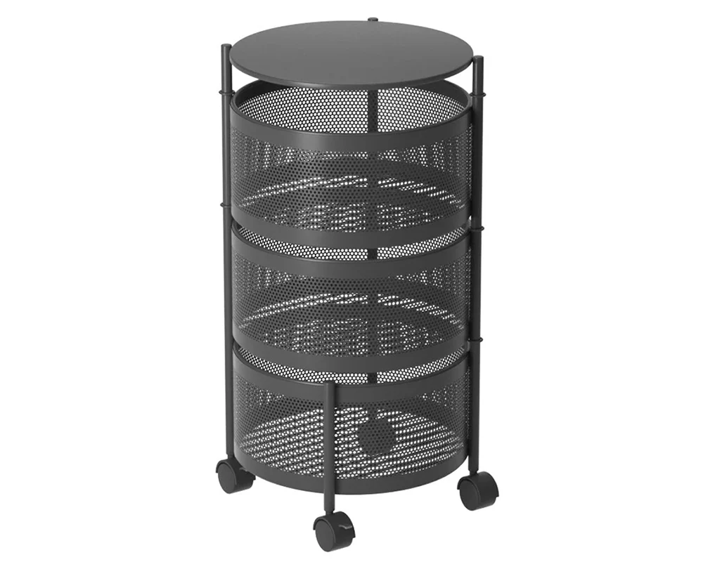 3 Tier Trolley Basket Lockable - Image 5