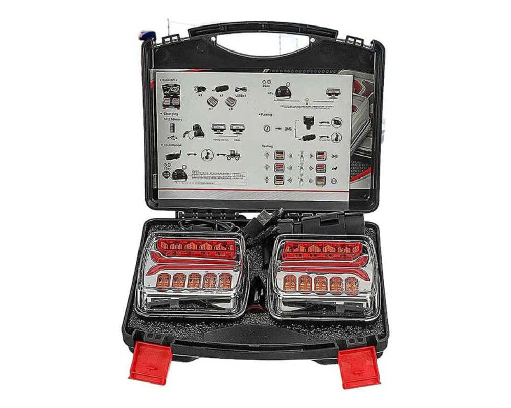 Magnetic Wireless LED Trailer Truck Tail Lights Kit - Image 2
