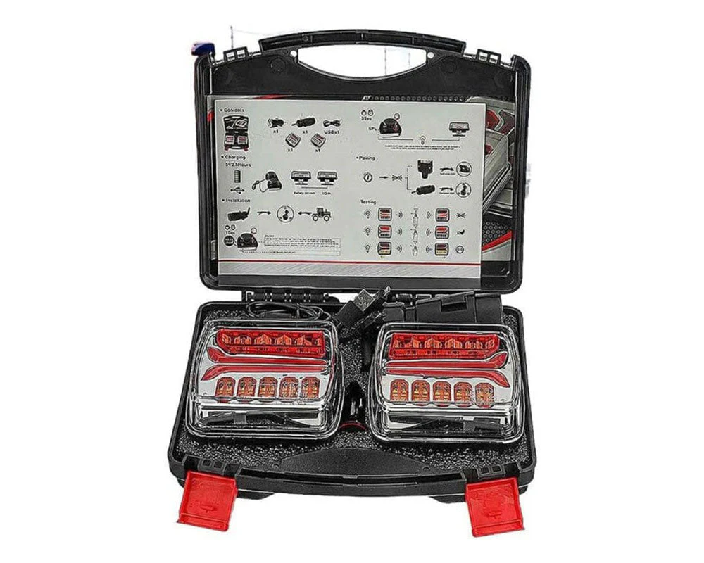 Magnetic Wireless LED Trailer Truck Tail Lights Kit - Image 6
