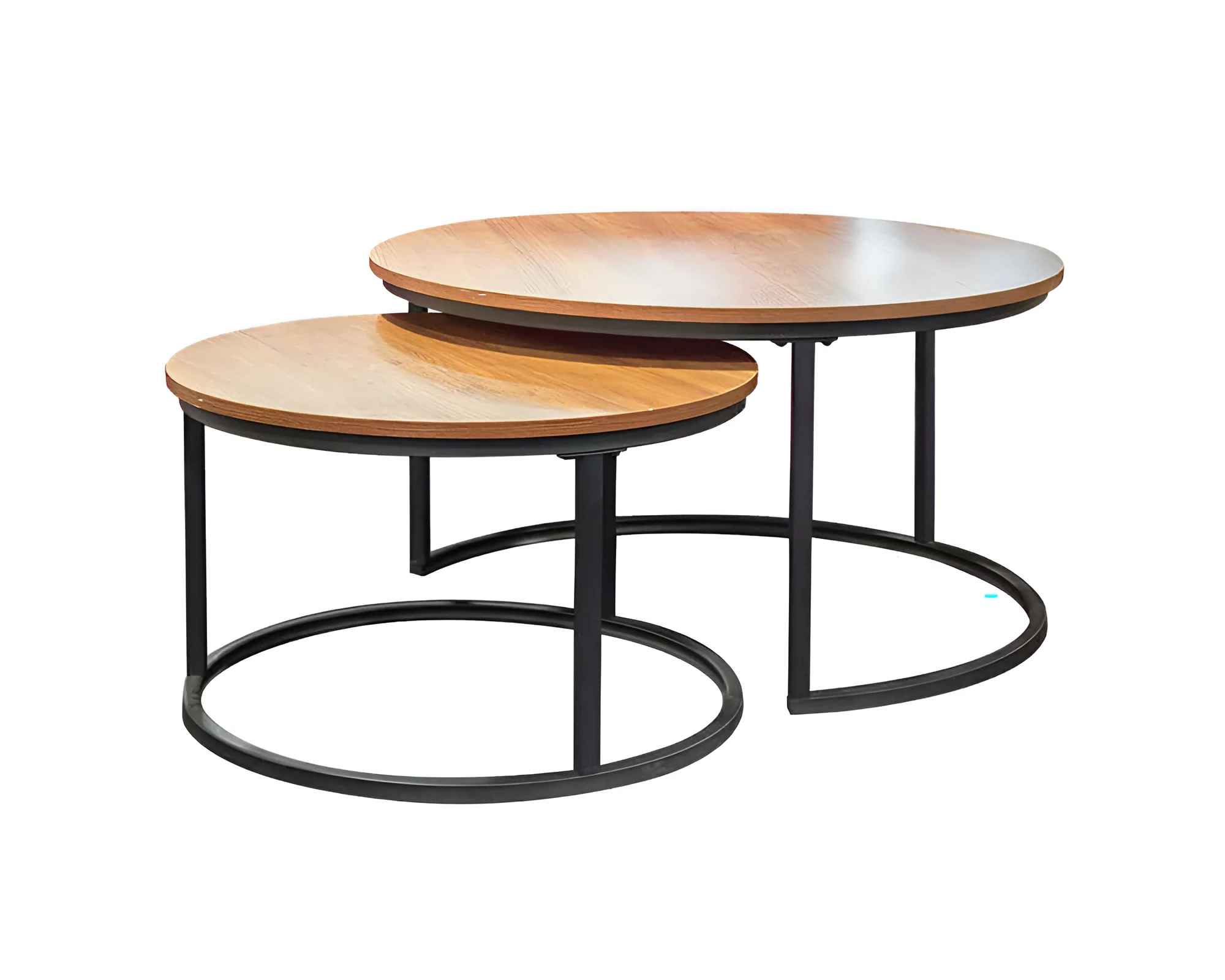 2 in 1 Round Nesting Coffee Table for Living Room