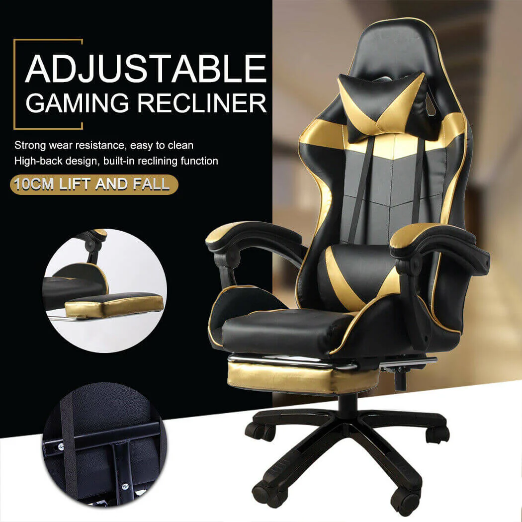 Gaming Chair, Computer Chair with Footrest and Lumbar Support - Image 8