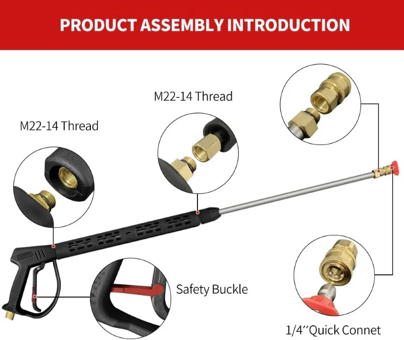 High Pressure Professional Gun Assembly - 5000PSI - Image 6
